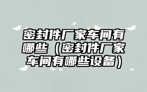 密封件廠家車間有哪些（密封件廠家車間有哪些設備）