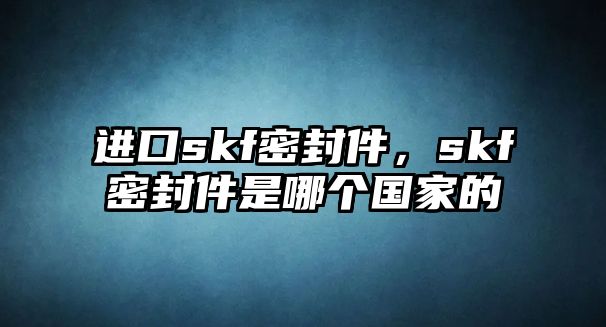 進(jìn)口skf密封件，skf密封件是哪個(gè)國(guó)家的