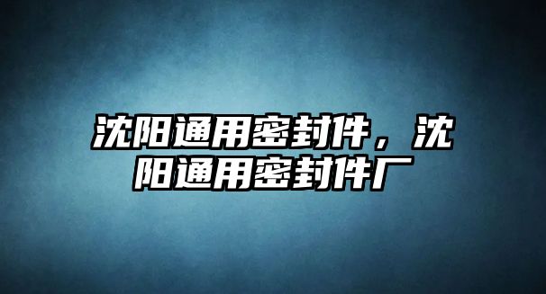 沈陽(yáng)通用密封件，沈陽(yáng)通用密封件廠