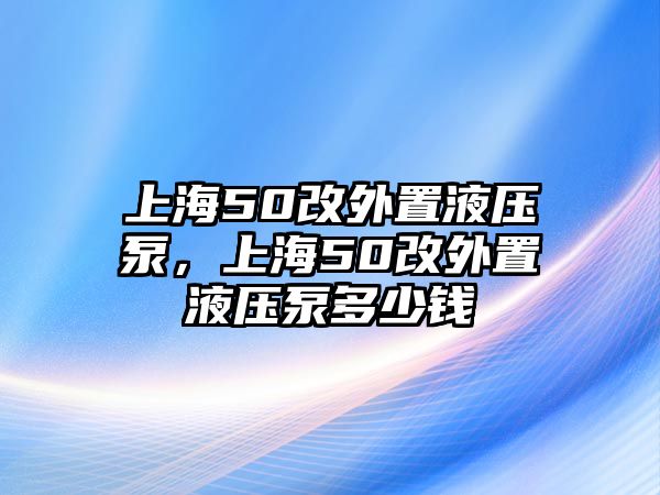 上海50改外置液壓泵，上海50改外置液壓泵多少錢