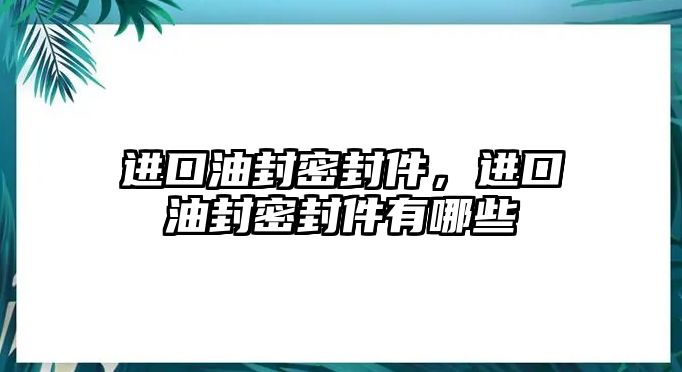 進(jìn)口油封密封件，進(jìn)口油封密封件有哪些