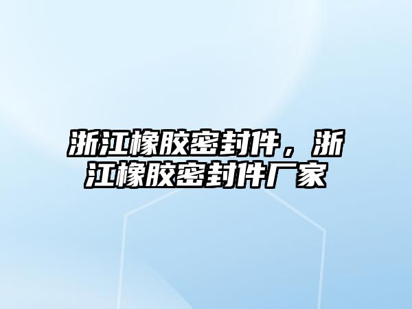 浙江橡膠密封件，浙江橡膠密封件廠家