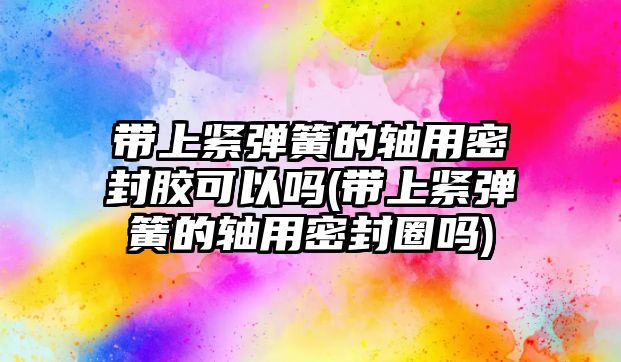 帶上緊彈簧的軸用密封膠可以嗎(帶上緊彈簧的軸用密封圈嗎)