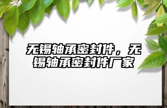 無(wú)錫軸承密封件，無(wú)錫軸承密封件廠家