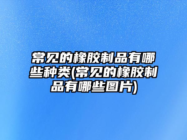 常見的橡膠制品有哪些種類(常見的橡膠制品有哪些圖片)