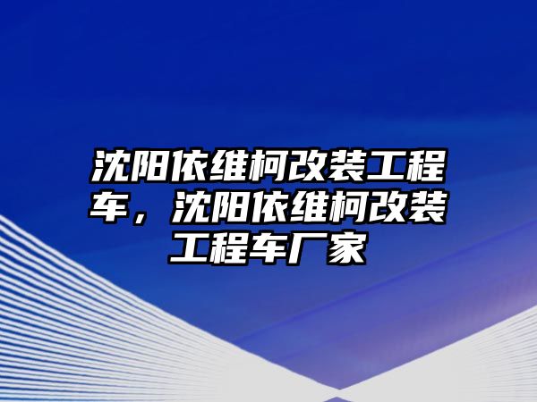 沈陽依維柯改裝工程車，沈陽依維柯改裝工程車廠家