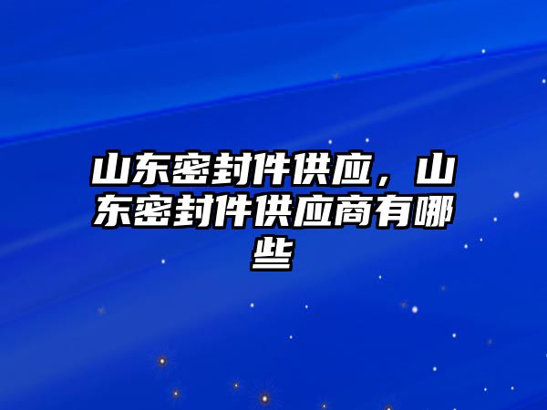 山東密封件供應(yīng)，山東密封件供應(yīng)商有哪些