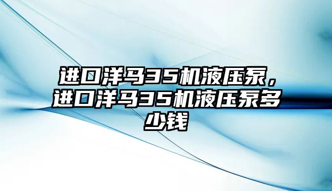 進(jìn)口洋馬35機(jī)液壓泵，進(jìn)口洋馬35機(jī)液壓泵多少錢(qián)