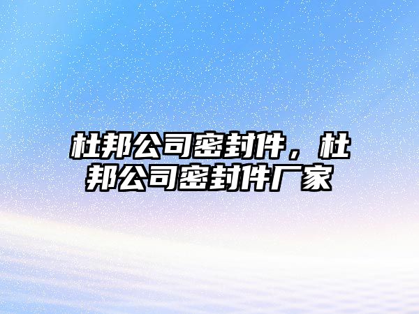 杜邦公司密封件，杜邦公司密封件廠家