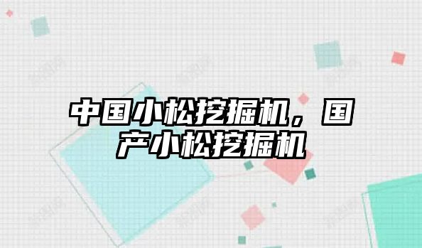 中國小松挖掘機，國產(chǎn)小松挖掘機