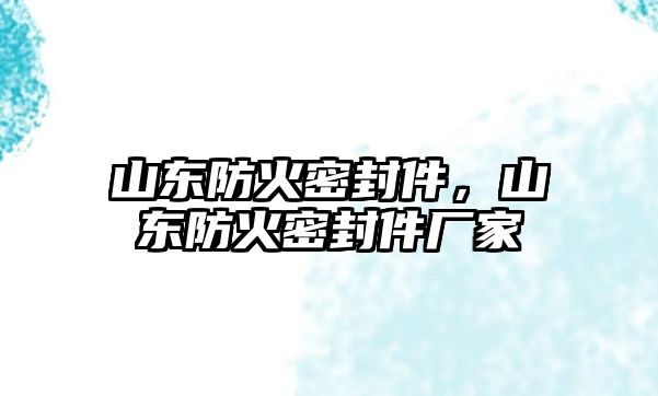 山東防火密封件，山東防火密封件廠家