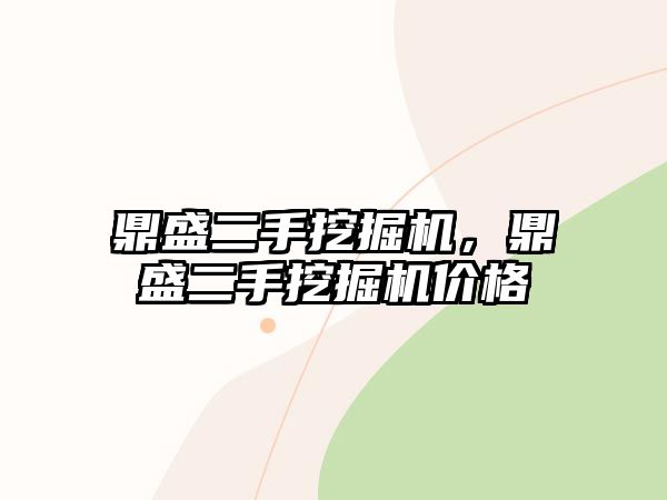 鼎盛二手挖掘機，鼎盛二手挖掘機價格