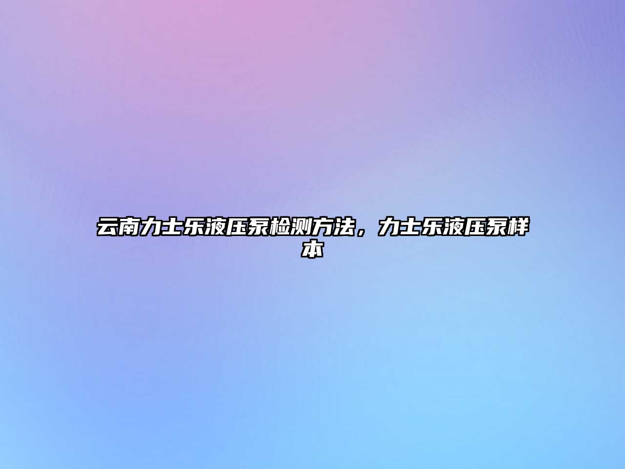 云南力士樂液壓泵檢測(cè)方法，力士樂液壓泵樣本