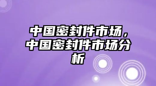 中國密封件市場，中國密封件市場分析