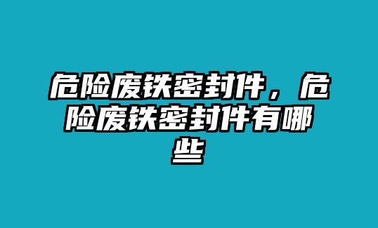 危險廢鐵密封件，危險廢鐵密封件有哪些