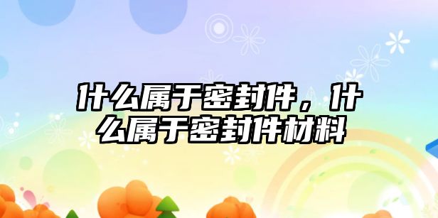 什么屬于密封件，什么屬于密封件材料