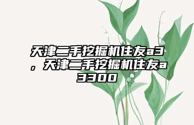 天津二手挖掘機(jī)住友a(bǔ)3，天津二手挖掘機(jī)住友a(bǔ)3300