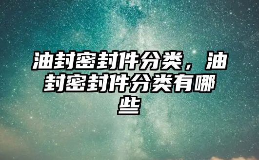 油封密封件分類，油封密封件分類有哪些