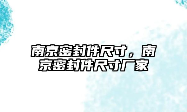 南京密封件尺寸，南京密封件尺寸廠家