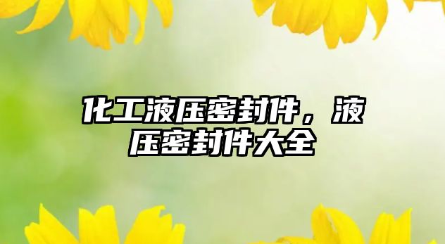 化工液壓密封件，液壓密封件大全