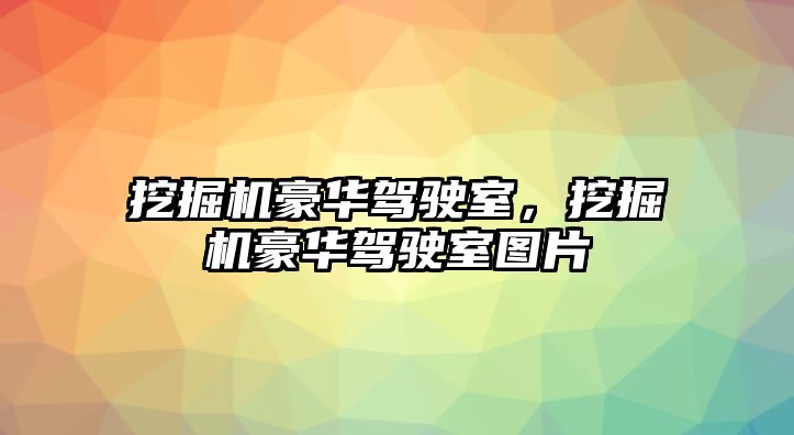 挖掘機豪華駕駛室，挖掘機豪華駕駛室圖片